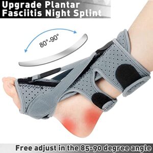 TURUM Plantar Fasciitis Night Splint, Upgrade 3 Adjustable Straps Plantar Fasciitis Relief Night Splint for Women & Men, Relief Brace for Plantar Fasciitis Relief, Achilles Tendonitis and Foot Drop