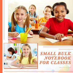 Ctosree 50 Pcs Small Lined Notepads Bulk Mini Journal Memo Pocket Notebooks Mini Composition Notepad Office School Gifts Supplies for Kids Students, 24 Sheets, 5.5 x 3.5 Inches (Orange)