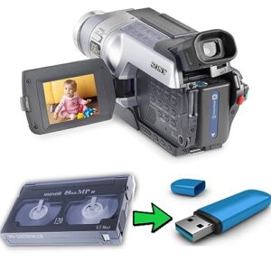 hi8 8mm vcr video cassette recorder, play and digitize your old 8mm and hi8 tapes