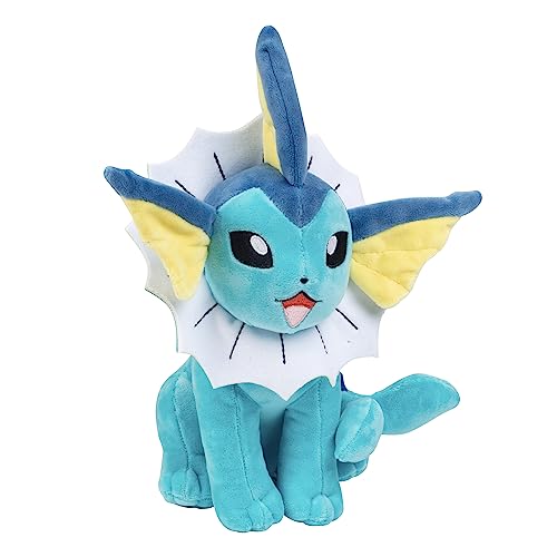 Pokémon Vaporeon 8" Plush - Officially Licensed - Quality & Soft Stuffed Animal Toy - Eevee Evolution - Add Vaporeon to Your Collection! - Great Gift for Kids & Fans of Pokemon