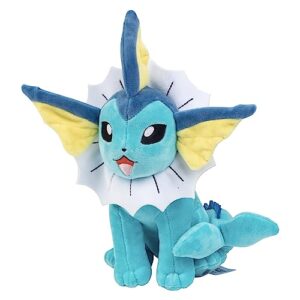 Pokémon Vaporeon 8" Plush - Officially Licensed - Quality & Soft Stuffed Animal Toy - Eevee Evolution - Add Vaporeon to Your Collection! - Great Gift for Kids & Fans of Pokemon