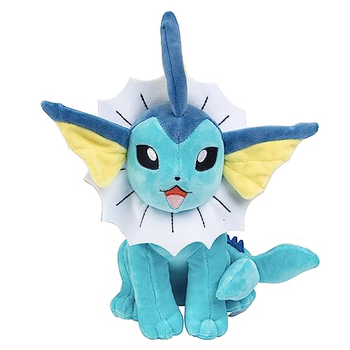 Pokémon Vaporeon 8" Plush - Officially Licensed - Quality & Soft Stuffed Animal Toy - Eevee Evolution - Add Vaporeon to Your Collection! - Great Gift for Kids & Fans of Pokemon