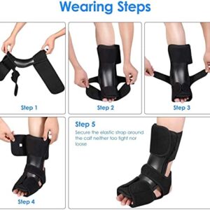 CUSMA Plantar Fasciitis Night Splint, Foot Support Brace Adjustable Foot Stabilizer, Orthotic Sleeping Immobilizer, Arch Support Ankle Brace,L~XL