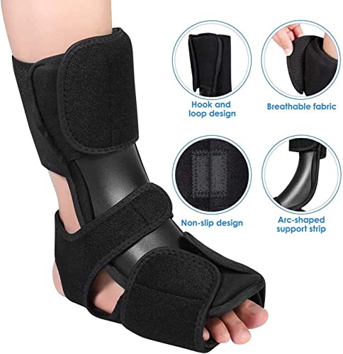 CUSMA Plantar Fasciitis Night Splint, Foot Support Brace Adjustable Foot Stabilizer, Orthotic Sleeping Immobilizer, Arch Support Ankle Brace,L~XL