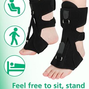 GOANDO 2 Pack Plantar Fasciitis Night Splint Upgrade Foot Brace Plantar Fasciitis Relief Splint Fit Women Men Adjustable Orthotic Stretcher Support Relief Foot Drop Achilles Tendonitis Day&Night