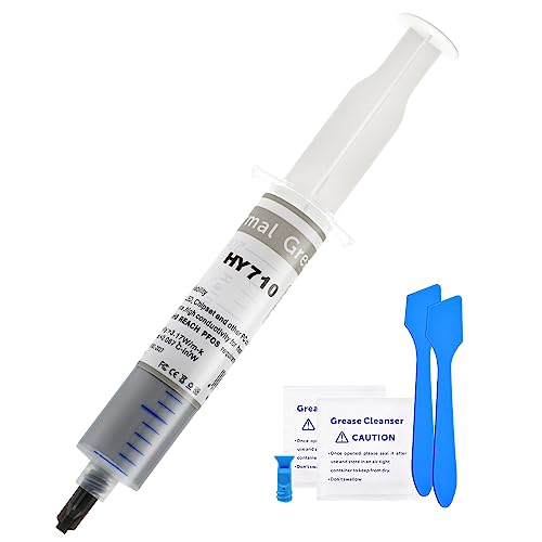 0.7oz / 20g HY710 3.17 W/MK Thermal Paste Tube Kit, High-Performance Thermal Compound Paste Silver Silicone Grease Heatsink for CPU, Processor, Computer, PS4, All Cooler Master