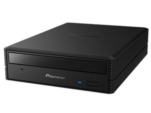 pioneer external blu-ray drive bdr-x13ubk high reliability & 16x bd-r writing speed usb 3.2 gen1 / 2.0 bd/dvd/cd writer with pureread 3+ and m-disc support