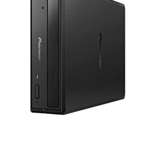 PIONEER External Blu-ray Drive BDR-X13UBK High Reliability & 16x BD-R Writing Speed USB 3.2 Gen1 / 2.0 BD/DVD/CD Writer with PureRead 3+ and M-DISC Support