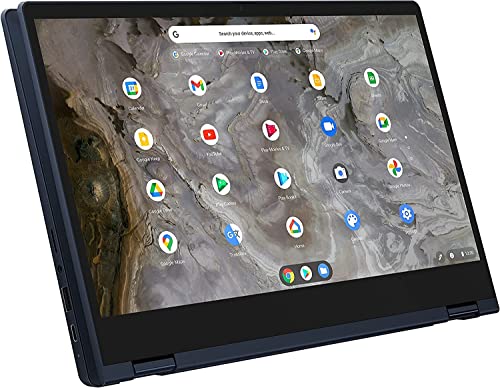 Lenovo Chromebook Flex 5i 13.3" FHD IPS Touchscreen 2-in-1 Laptop 2022, 11th Dual-Core Intel i3-1135G4, 8GB DDDR4, 128GB NVMe SSD, UHD Graphics, USB-C, Wi-Fi 6, Backlit Keyboard, COU 32GB USB Drive