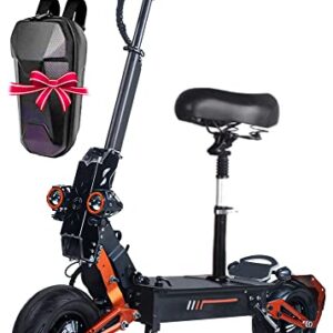 35AH Electric Scooter for Adults 5000W Dual Motors,43MPH Max Speed 75Miles Range,12" Tubeless Fat Tires&Anti-Theft Removable Battery,Dual Hydraulic Shock Absorption Sports Scooter