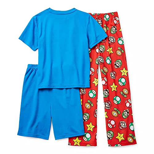 SUPER MARIO Brothers Boys' 3-Piece Pajama Set, size 8