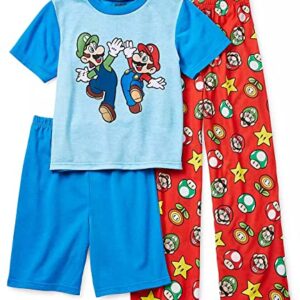 SUPER MARIO Brothers Boys' 3-Piece Pajama Set, size 8