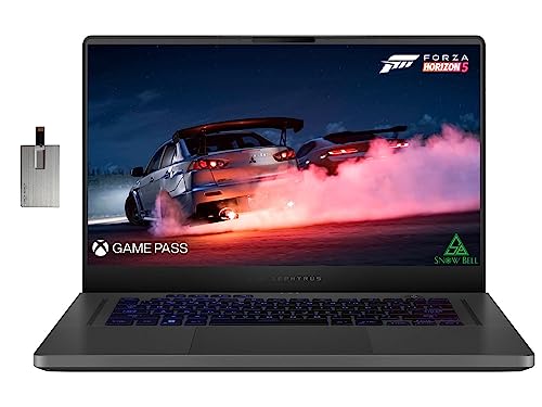 Asus 2023 ROG Zephyrus 15.6/ inch WQHD 165Hz Gaming Laptop, AMD Ryzen 9 6900HS, 40GB DDR5 RAM, 4TB PCIe SSD, RGB Backlit Keyboard, GeForce RTX 3060, Win 11, Gray, 32GB SnowBell USB Card