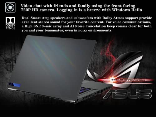 Asus 2023 ROG Zephyrus 15.6/ inch WQHD 165Hz Gaming Laptop, AMD Ryzen 9 6900HS, 40GB DDR5 RAM, 4TB PCIe SSD, RGB Backlit Keyboard, GeForce RTX 3060, Win 11, Gray, 32GB SnowBell USB Card