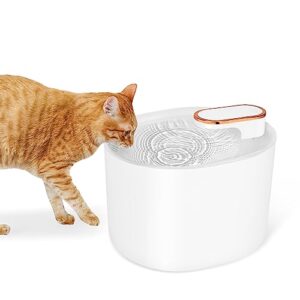 multioutools cat water fountain, 3l large automatic dog water fountain, bpa-free ultra-quiet pet water fountain, multi-filtration automatic water dispenser for cats, dogs (white)