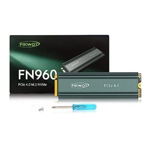 fikwot fn960 2tb m.2 2280 pcie gen4 x4 nvme 1.4 internal solid state drive with heatsink - speeds up to 5,000mb/s, dynamic slc cache, compatible ps5 internal ssd