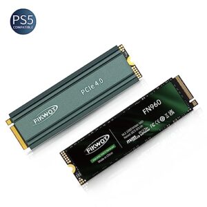 Fikwot FN960 2TB M.2 2280 PCIe Gen4 x4 NVMe 1.4 Internal Solid State Drive with Heatsink - Speeds up to 5,000MB/s, Dynamic SLC Cache, Compatible PS5 Internal SSD