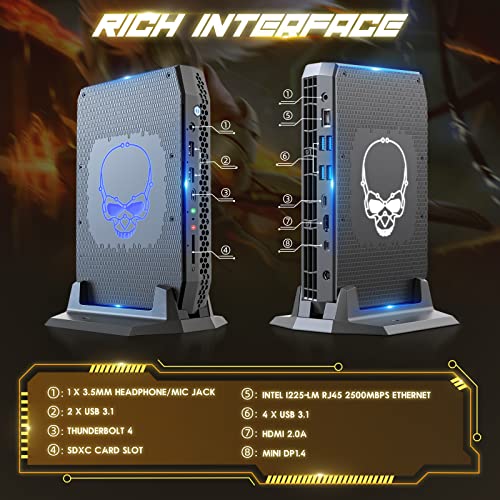 Intel Gaming Pc, 32GB DDR4 Ram & 1TB SSD Intel NUC 11 Enthusiast Mini PC, Intel 11th Gen Core i7, GeForce RTX 2060 6GB, Intel Iris Xe Graphics, Support 8K/WiFi6/BT5.0/Thunderbolt4/HDMI/DP, Win 11 Pro