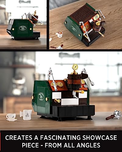 Nifeliz Coffee Machine, Semi-Automatic Espresso Machine Building Model Toy, Delightful Coffee Maker Display Set for Adult Gift Giving (426 Pieces)