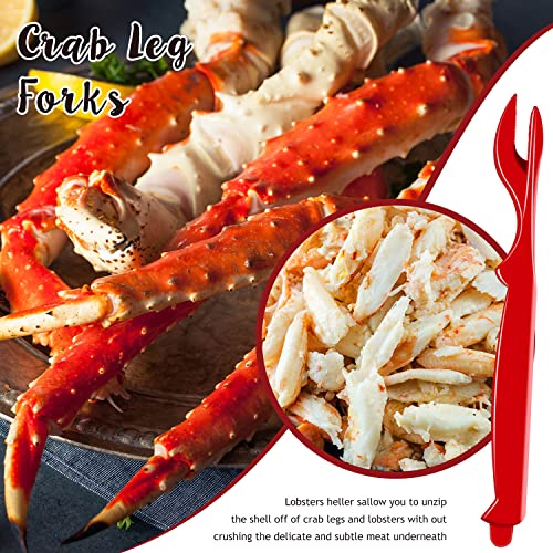 50Pcs Crab Legs Crackers - Crackers Picks Tools Set for Lobster, Crab, Crawfish, Prawns, Shrimp, Easy Opener Shellfish Picks Knife, Seafood Tools with Bag