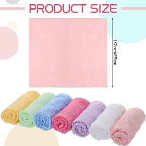 Newwiee 40 Pcs Bamboo Wash Cloth Bulk Bamboo Bath Hand Face Washcloths Soft Quick Drying Towel for Baby Kids Women Bathroom Washing Body Multipurpose Fingertip Rags (Multicolor,10 x 10 Inch)