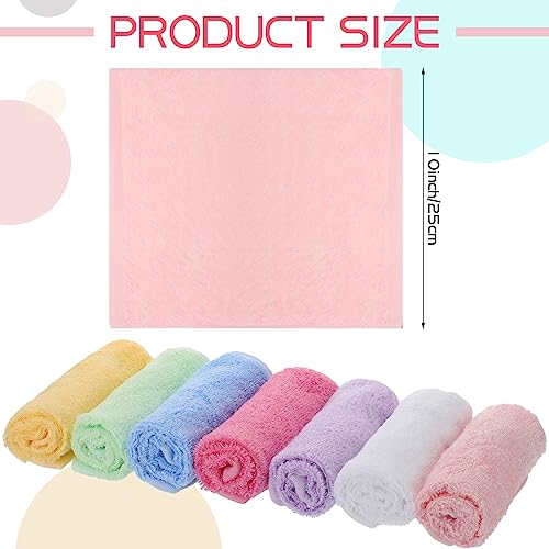 Newwiee 40 Pcs Bamboo Wash Cloth Bulk Bamboo Bath Hand Face Washcloths Soft Quick Drying Towel for Baby Kids Women Bathroom Washing Body Multipurpose Fingertip Rags (Multicolor,10 x 10 Inch)