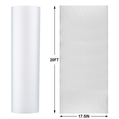 TOROTON Shelf Liners, 17.5 in x 20 FT Non-Slip Cabinet Liner for Kitchen, Non Adhesive Washable EVA Drawer Mat for Pantry Shelves Cupboard Refrigerator Dresser
