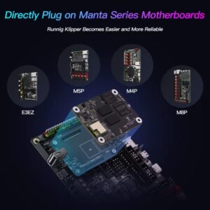 BIGTREETECH CB1 eMMC Core Control Board for 3D Printers to Run Klipper, 32GB ROM, 1GB DDR3 RAM, 100M Ethernet, 100M WiFi, As CM4 Compatible with Rasp-Berry Pi4, BTT Pi4B, Manta E3EZ M8P M4P M5P