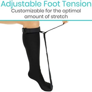 Calf Foot Stretcher for Plantar Fasciitis Relief Heel Spurs Foot Drop Achilles Tendonitis Hamstring, Adjustable Plantar Fasciitis Night Splint Foot Brace Up Support Sleeve Postural Corrector Stretch Sock for Women Men