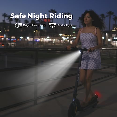 Wheelspeed Electric Scooter Primer, 12-14 Miles Long Range & 15 MPH Lightweight Commuting Electric Scooter, 350W Motor & 8.5" Pneumatic Tires Portable E-Scooter for Adults with Anti-Theft E-Lock