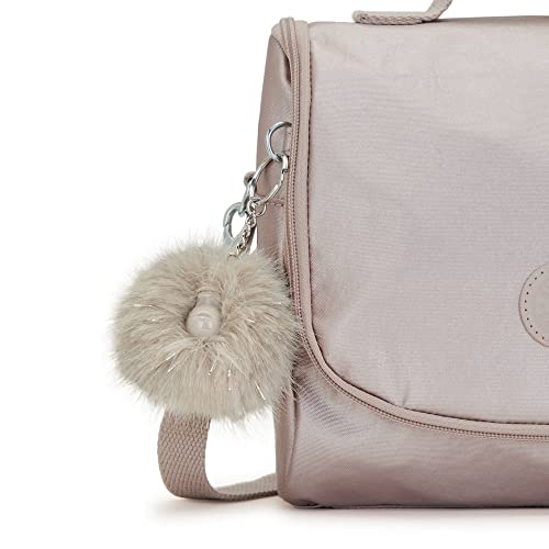 Kipling New Kichirou Metallic Lunch Bag Metallic Rose