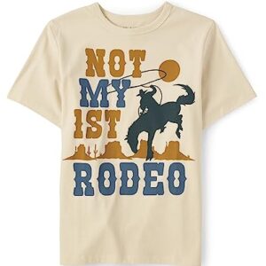 The Children's Place Boys' Short Sleeve Graphic T-Shirt Seasonal, Rodeo, Large