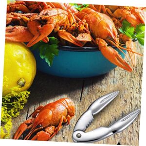 Crab Crackers 1pc Lobster Claw Crab Eating Tools Seafood Tool Set Crab Leg Nut Clips Walnut Clips Sheller Bottle Opener Chestnut Dried Fruit Pecans Silver Walnut Tool Lobster