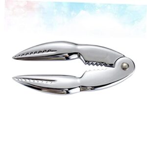 Crab Crackers 1pc Lobster Claw Crab Eating Tools Seafood Tool Set Crab Leg Nut Clips Walnut Clips Sheller Bottle Opener Chestnut Dried Fruit Pecans Silver Walnut Tool Lobster