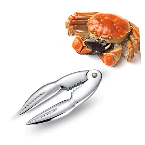 Crab Crackers 1pc Lobster Claw Crab Eating Tools Seafood Tool Set Crab Leg Nut Clips Walnut Clips Sheller Bottle Opener Chestnut Dried Fruit Pecans Silver Walnut Tool Lobster