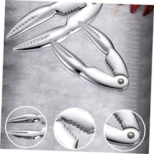 Crab Crackers 1pc Lobster Claw Crab Eating Tools Seafood Tool Set Crab Leg Nut Clips Walnut Clips Sheller Bottle Opener Chestnut Dried Fruit Pecans Silver Walnut Tool Lobster