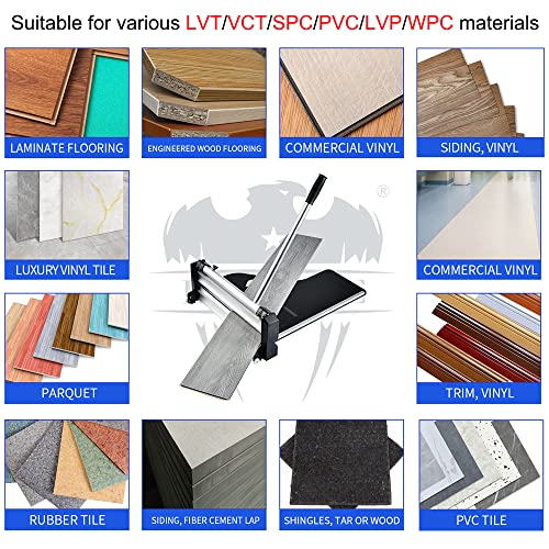 KS EAGLE 26" Laminate Flooring Shear, for LVP, WPC, LVT, SPC, VCT, PVC and Rigid Core Vinyl Plank, 0-degree and 45-degree cuts