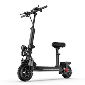 iENYRID Super Electric Scooter for Adults, 2000W Motor Foldable Electric Scooter 48V 20Ah Battery 35MPH 38 Miles max 10 inchOff-Road Tire Scooter with Detachable Seat