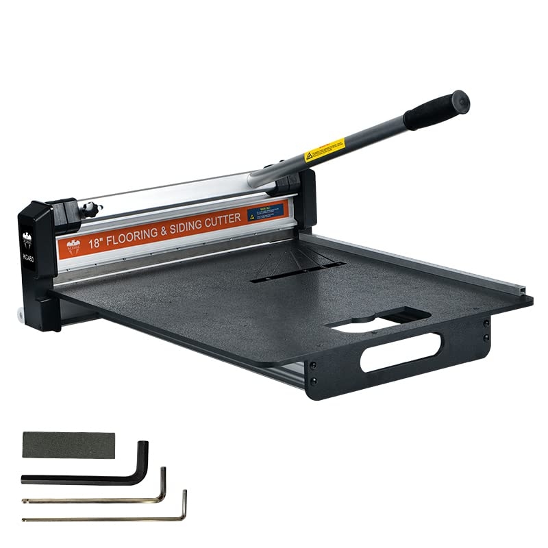 KS EAGLE Laminate Flooring Cutter 18", Cuts Vinyl Plank, Laminate, Engineered Hardwood, Siding, and More - Honing Stone Included