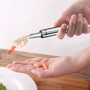 2pcs Multifunctional Shrimp Seeling Tool, Stainless Steel Peeler Cleaning Tool, Portable Shrimp Knife, Remove Shrimp Threads and Fish Scales, Kitchen Essential