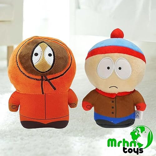 MRHN South North Park Plush Figures Toys Doll Kenny - Kyle Stan Eric Plushies Cartoon Characters Cotton Stuffed Plush Stuffed Ornaments Gift, Anime Cartoon Fans Children Adults