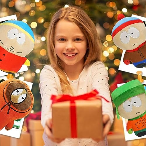 MRHN South North Park Plush Figures Toys Doll Kenny - Kyle Stan Eric Plushies Cartoon Characters Cotton Stuffed Plush Stuffed Ornaments Gift, Anime Cartoon Fans Children Adults