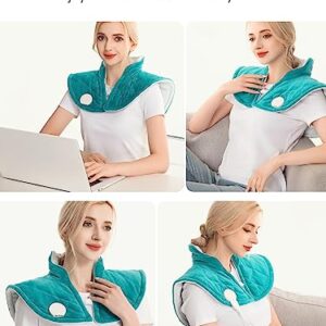 𝟐𝟎𝟐𝟑 𝐍𝐄𝐖 Weighted Heating Pad for Neck and Shoulders, WarmCo 2.4lb Large Electric Heating Pad for Back Pain Relief,Gifts for Women Men Mom for Christmas, Birthday, Mothers Day