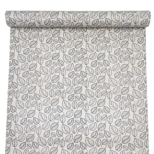 Yifasy 19.7ft Roll Green Leaf Shelf Liner Peel and Stick Countertop Shelving Paper Wallpaper Drawer Chest Vinyl Film (M-236.2x17.7 Inch)