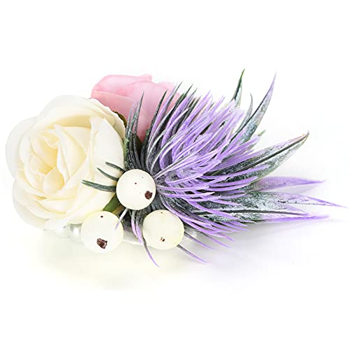 Xnferty Wrist Flower, Corsage Wristlet Corsages Bridal Bridesmaid Corsage Wristletfor Wedding Party(Pink)