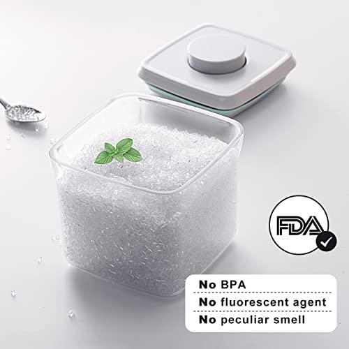 CosyStora Pop Containers For Food Storage,Clear Plastic Canisters with pop lids,BPA Free, Kitchen Pantry Organization and Storage Containers for Cereal, Flour And Sugar, 2.11Qt*6