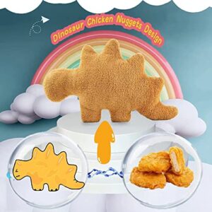 voiv Dino Nugget Pillow - Party Decorations and Birthday Decorations with Chicken Nugget Plush Toys, Creative Gifts for Boys and Girls (Tyrannosaurus rex)