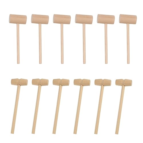 20pcs Wooden Hammer Kidcraft Playset Cajas Para Fresas Con Chocolate Wood Tools Seafood Crab Crackers Seafood Hammer Wood Beat Wood Mallet Food Mallet Household Bench