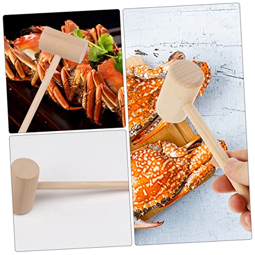 20pcs Wooden Hammer Kidcraft Playset Cajas Para Fresas Con Chocolate Wood Tools Seafood Crab Crackers Seafood Hammer Wood Beat Wood Mallet Food Mallet Household Bench