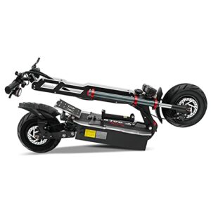 Tumotcy Electric Scooter Adult 5600w Dual Motor, Max Speed 50MPH Range 70 Miles, 12 Inch Street Tires Commuter Dual Suspension E-Scooter with Seat